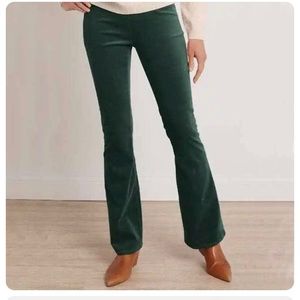 Soft Surroundings Emerald Green Corduroy Pull On Flare Pants